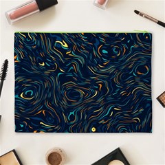Colorful Abstract Pattern Creative Colorful Line Linear Background Cosmetic Bag (XL) from ArtsNow.com Back
