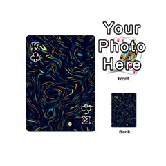 King Colorful Abstract Pattern Creative Colorful Line Linear Background Playing Cards 54 Designs (Mini) from ArtsNow.com Front - ClubK