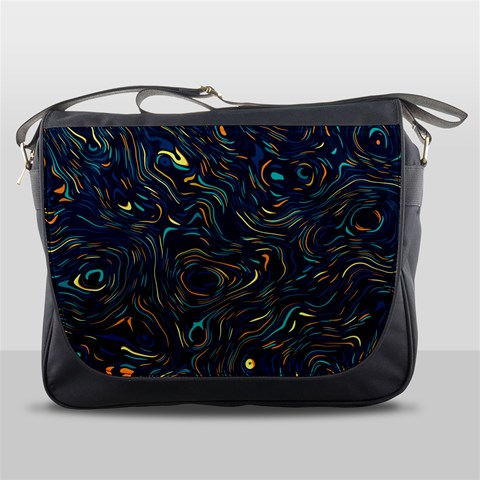Colorful Abstract Pattern Creative Colorful Line Linear Background Messenger Bag from ArtsNow.com Front