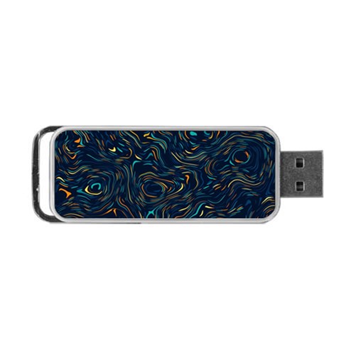 Colorful Abstract Pattern Creative Colorful Line Linear Background Portable USB Flash (Two Sides) from ArtsNow.com Front