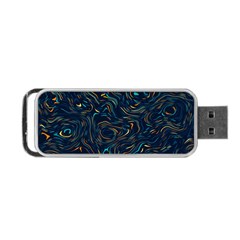 Colorful Abstract Pattern Creative Colorful Line Linear Background Portable USB Flash (Two Sides) from ArtsNow.com Back