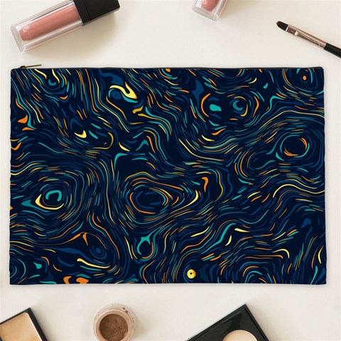 Colorful Abstract Pattern Creative Colorful Line Linear Background Cosmetic Bag (XXL) from ArtsNow.com Front