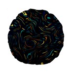 Colorful Abstract Pattern Creative Colorful Line Linear Background Standard 15  Premium Round Cushions