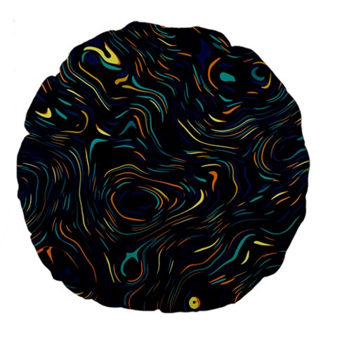 Colorful Abstract Pattern Creative Colorful Line Linear Background Large 18  Premium Round Cushions from ArtsNow.com Front