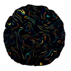 Colorful Abstract Pattern Creative Colorful Line Linear Background Large 18  Premium Round Cushions from ArtsNow.com Back