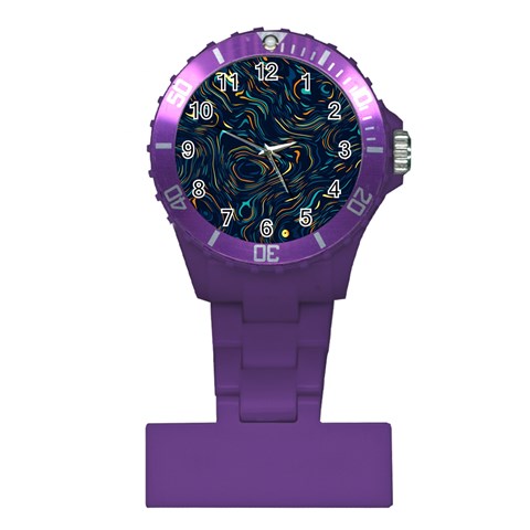 Colorful Abstract Pattern Creative Colorful Line Linear Background Plastic Nurses Watch from ArtsNow.com Front