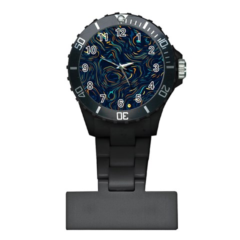 Colorful Abstract Pattern Creative Colorful Line Linear Background Plastic Nurses Watch from ArtsNow.com Front
