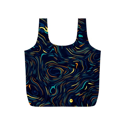 Colorful Abstract Pattern Creative Colorful Line Linear Background Full Print Recycle Bag (S) from ArtsNow.com Back