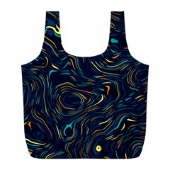 Colorful Abstract Pattern Creative Colorful Line Linear Background Full Print Recycle Bag (L) from ArtsNow.com Front