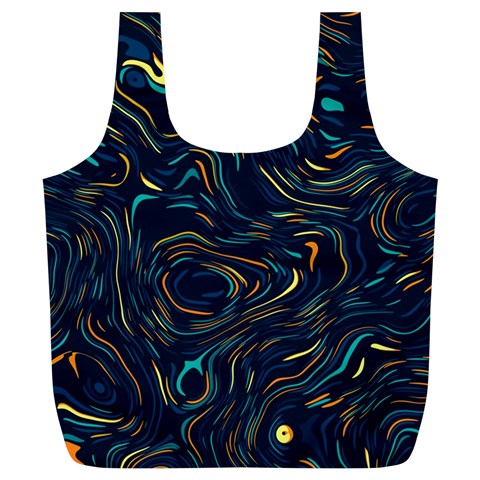 Colorful Abstract Pattern Creative Colorful Line Linear Background Full Print Recycle Bag (XL) from ArtsNow.com Front