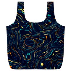 Colorful Abstract Pattern Creative Colorful Line Linear Background Full Print Recycle Bag (XL) from ArtsNow.com Back