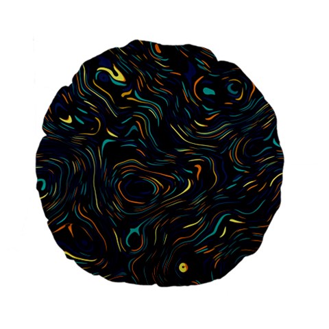 Colorful Abstract Pattern Creative Colorful Line Linear Background Standard 15  Premium Flano Round Cushions from ArtsNow.com Front