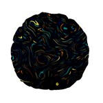 Colorful Abstract Pattern Creative Colorful Line Linear Background Standard 15  Premium Flano Round Cushions