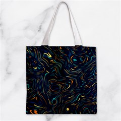 Colorful Abstract Pattern Creative Colorful Line Linear Background Zipper Grocery Tote Bag from ArtsNow.com Front