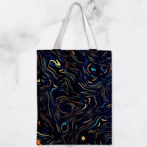 Colorful Abstract Pattern Creative Colorful Line Linear Background Zipper Classic Tote Bag from ArtsNow.com Front