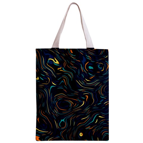 Colorful Abstract Pattern Creative Colorful Line Linear Background Zipper Classic Tote Bag from ArtsNow.com Front