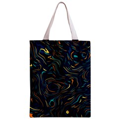 Colorful Abstract Pattern Creative Colorful Line Linear Background Zipper Classic Tote Bag from ArtsNow.com Back