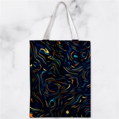Colorful Abstract Pattern Creative Colorful Line Linear Background Zipper Classic Tote Bag from ArtsNow.com Back