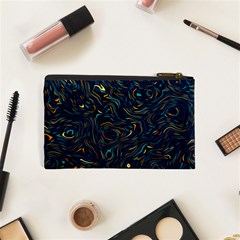 Colorful Abstract Pattern Creative Colorful Line Linear Background Cosmetic Bag (XS) from ArtsNow.com Back