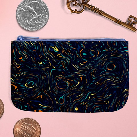 Colorful Abstract Pattern Creative Colorful Line Linear Background Large Coin Purse from ArtsNow.com Front