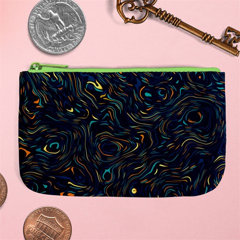 Colorful Abstract Pattern Creative Colorful Line Linear Background Large Coin Purse from ArtsNow.com Front