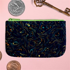 Colorful Abstract Pattern Creative Colorful Line Linear Background Large Coin Purse from ArtsNow.com Front