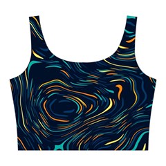 Colorful Abstract Pattern Creative Colorful Line Linear Background Midi Sleeveless Dress from ArtsNow.com Top Back