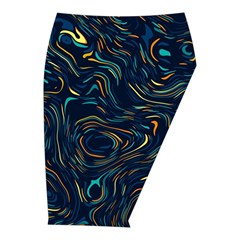Colorful Abstract Pattern Creative Colorful Line Linear Background Midi Wrap Pencil Skirt from ArtsNow.com  Front Right 