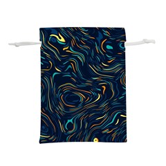 Colorful Abstract Pattern Creative Colorful Line Linear Background Lightweight Drawstring Pouch (S) from ArtsNow.com Back