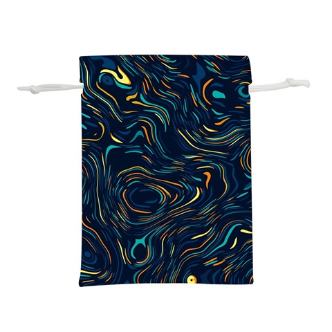 Colorful Abstract Pattern Creative Colorful Line Linear Background Lightweight Drawstring Pouch (L) from ArtsNow.com Back