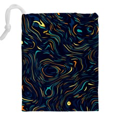 Colorful Abstract Pattern Creative Colorful Line Linear Background Drawstring Pouch (4XL) from ArtsNow.com Back