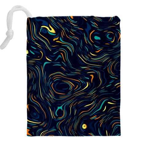 Colorful Abstract Pattern Creative Colorful Line Linear Background Drawstring Pouch (5XL) from ArtsNow.com Back