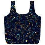 Colorful Abstract Pattern Creative Colorful Line Linear Background Full Print Recycle Bag (XXL)