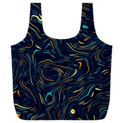 Colorful Abstract Pattern Creative Colorful Line Linear Background Full Print Recycle Bag (XXXL) from ArtsNow.com Back