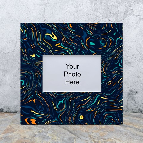 Colorful Abstract Pattern Creative Colorful Line Linear Background White Box Photo Frame 4  x 6  from ArtsNow.com Front