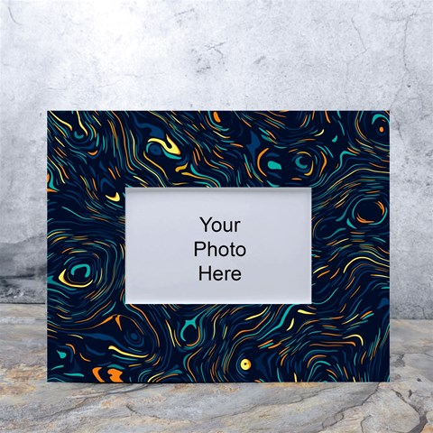 Colorful Abstract Pattern Creative Colorful Line Linear Background White Tabletop Photo Frame 4 x6  from ArtsNow.com Front