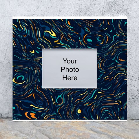 Colorful Abstract Pattern Creative Colorful Line Linear Background White Wall Photo Frame 5  x 7  from ArtsNow.com Front