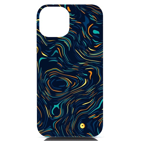 Colorful Abstract Pattern Creative Colorful Line Linear Background iPhone 14 Black UV Print Case from ArtsNow.com Front