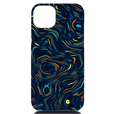 Colorful Abstract Pattern Creative Colorful Line Linear Background iPhone 14 Plus Black UV Print Case from ArtsNow.com Front