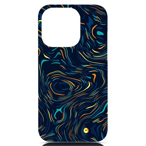 Colorful Abstract Pattern Creative Colorful Line Linear Background iPhone 14 Pro Black UV Print Case from ArtsNow.com Front