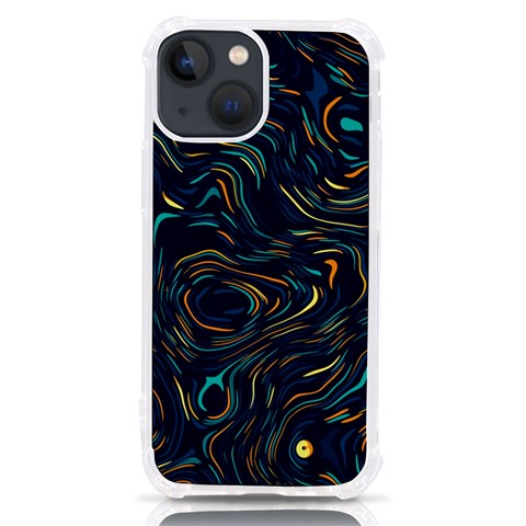 Colorful Abstract Pattern Creative Colorful Line Linear Background iPhone 13 mini TPU UV Print Case from ArtsNow.com Front