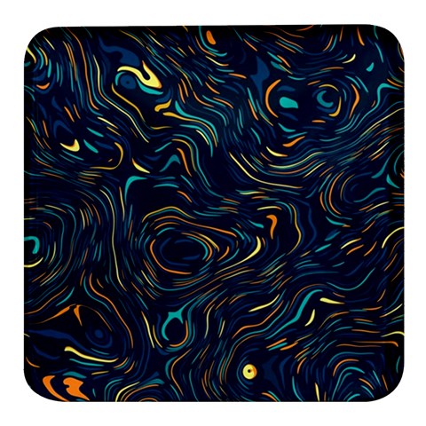 Colorful Abstract Pattern Creative Colorful Line Linear Background Square Glass Fridge Magnet (4 pack) from ArtsNow.com Front