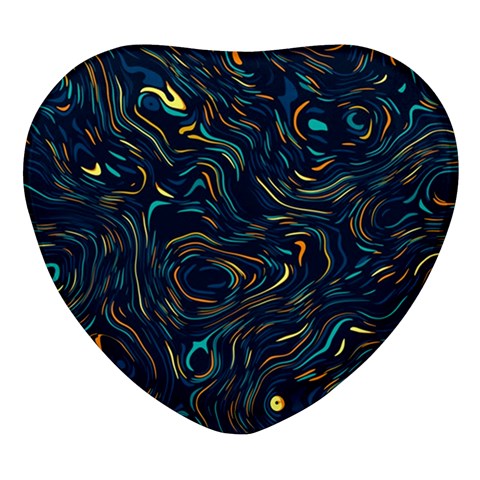 Colorful Abstract Pattern Creative Colorful Line Linear Background Heart Glass Fridge Magnet (4 pack) from ArtsNow.com Front