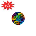 Colorful Roses Bouquet Rainbow 1  Mini Buttons (10 pack) 