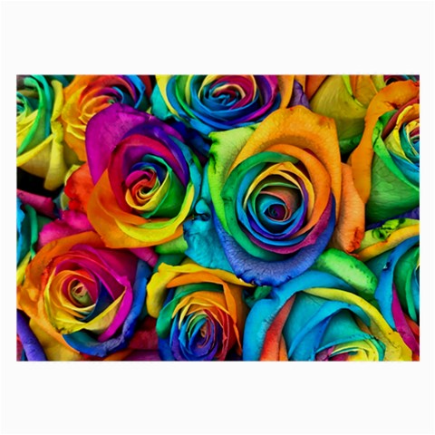 Colorful Roses Bouquet Rainbow Large Glasses Cloth from ArtsNow.com Front