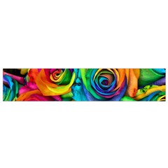 Colorful Roses Bouquet Rainbow Small Premium Plush Fleece Scarf from ArtsNow.com Front