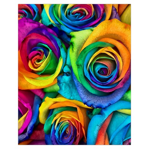 Colorful Roses Bouquet Rainbow Drawstring Pouch (XL) from ArtsNow.com Front