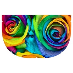 Colorful Roses Bouquet Rainbow Make Up Case (Medium) from ArtsNow.com Side Left