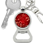 Four Red Butterflies With Flower Illustration Butterfly Flowers Bottle Opener Key Chain