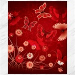 Four Red Butterflies With Flower Illustration Butterfly Flowers Canvas 16  x 20 